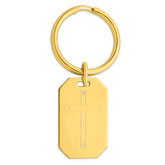 Gold-plated Kelly Waters Cross Engraveable Key Ring